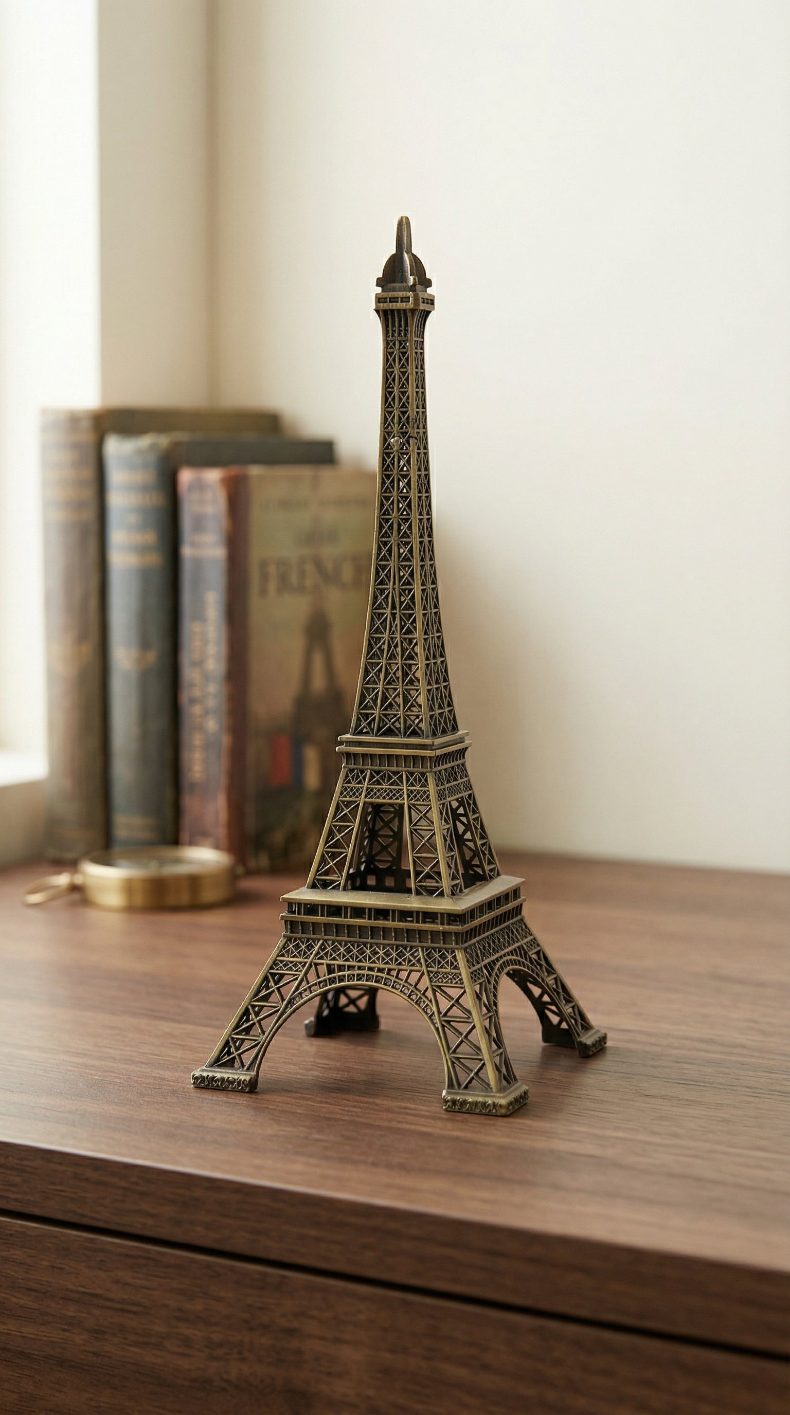 Vintage Bronze Eiffel Tower Miniature Statue for Home and Office Decor