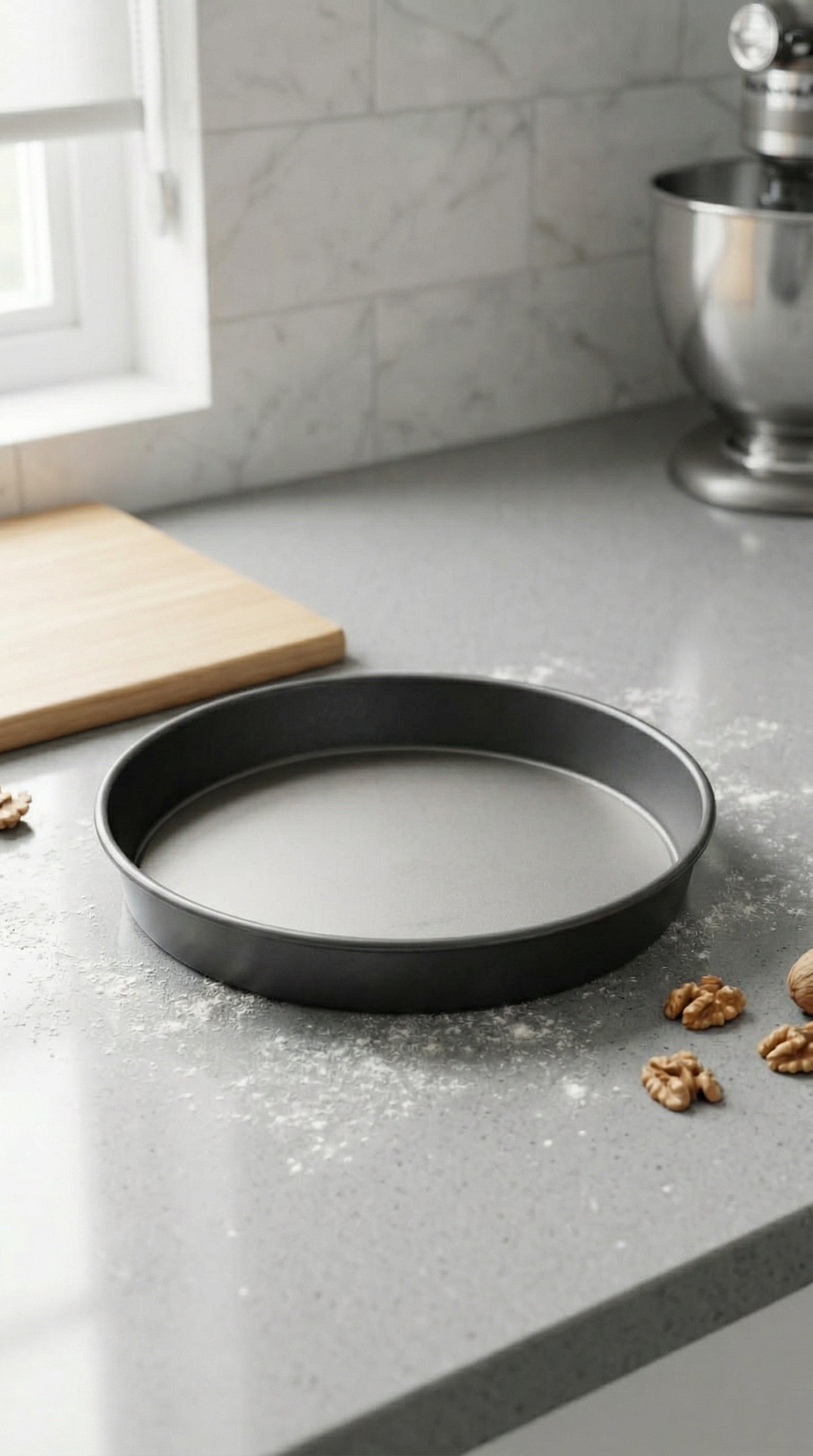 Set of Premium Non-Stick Round Carbon Steel Baking Pan for Cakes and Pizza