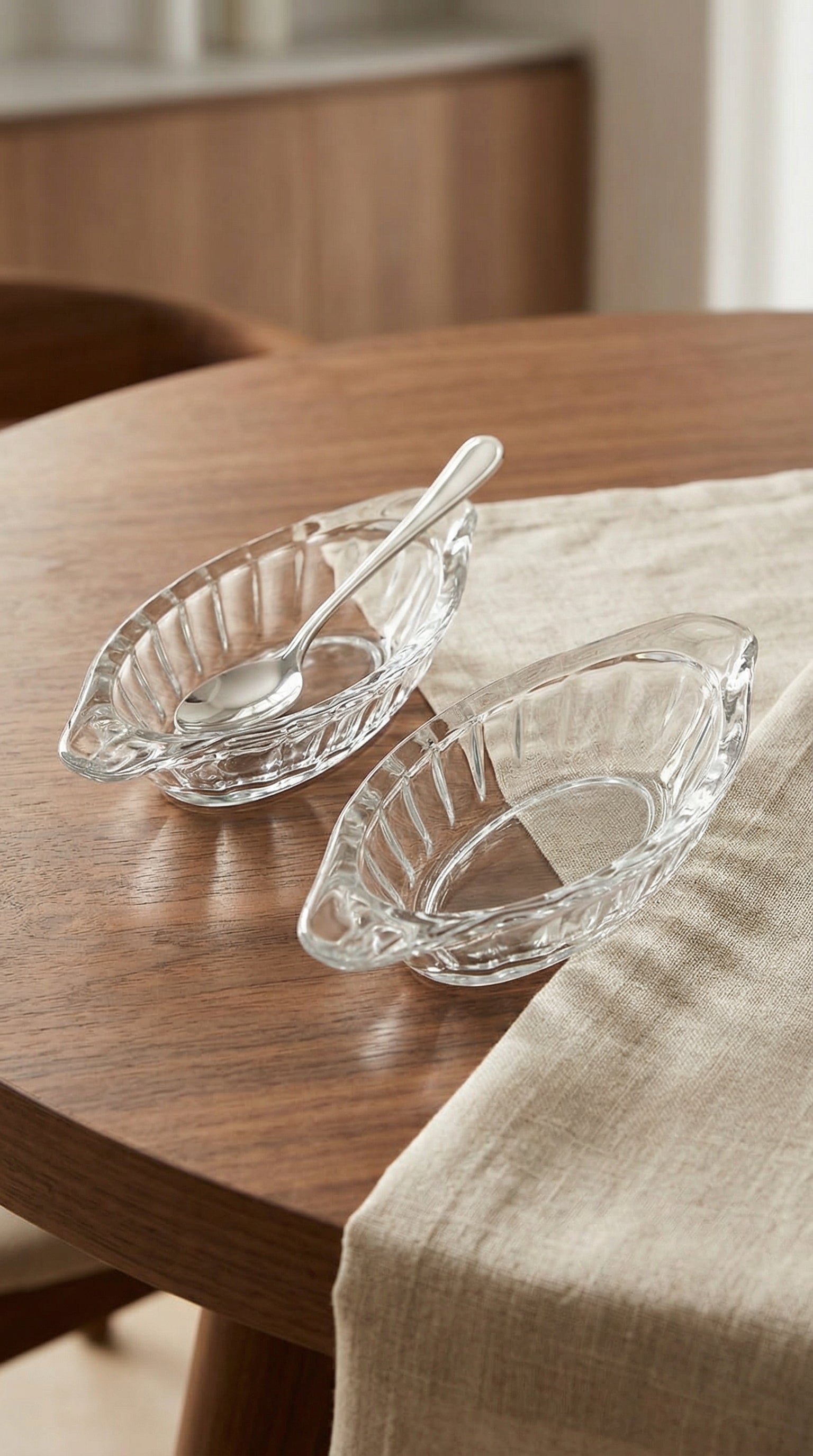 Premium Glass Banana Split Boat Bowls for Dessert and Ice Cream Set of 2