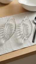 Premium Glass Banana Split Boat Bowls for Dessert and Ice Cream Set of 2