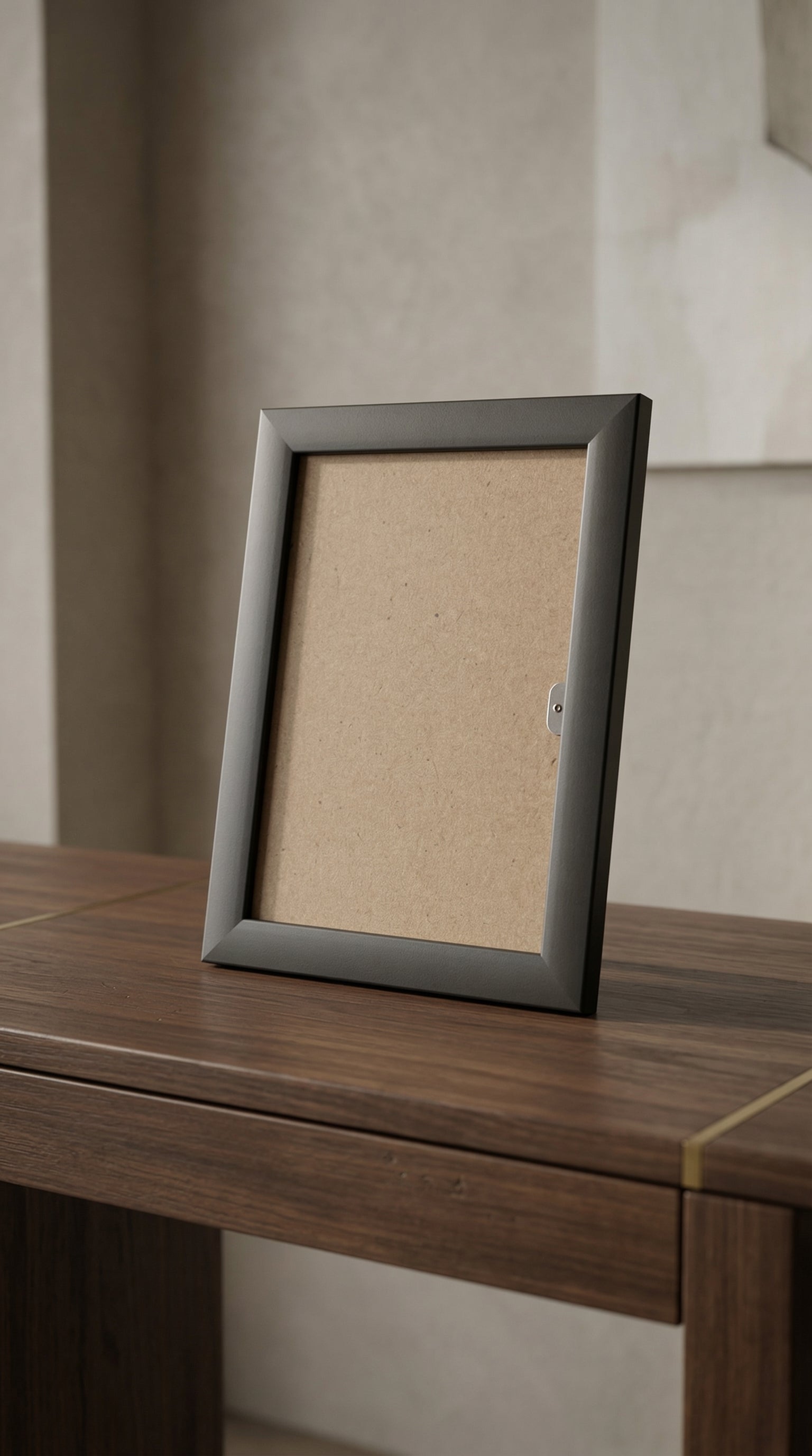 Modern Black Wood Grain Finish 4x6 Photo Frame for Desktop Decor