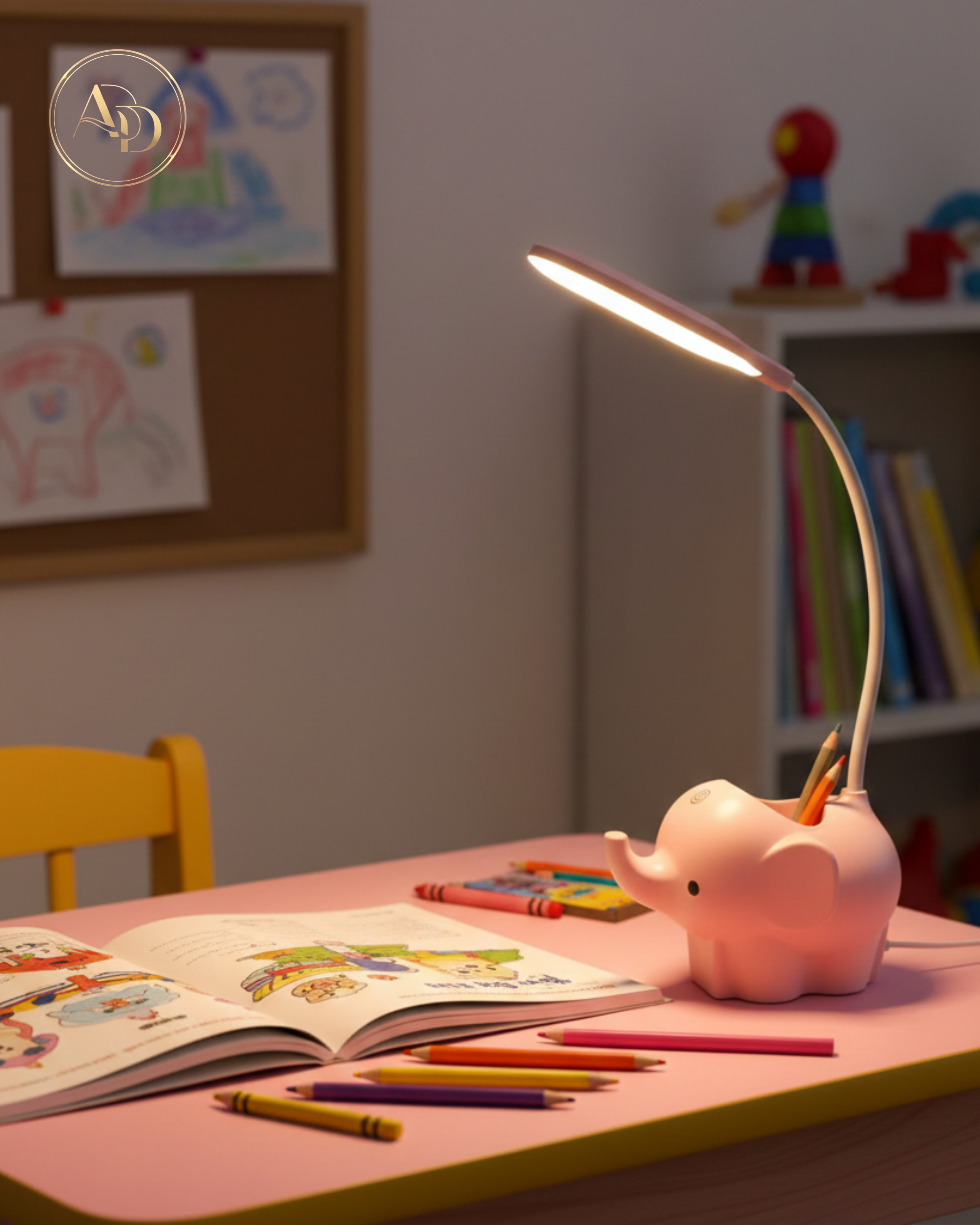 Elephant Kids Study Lamp