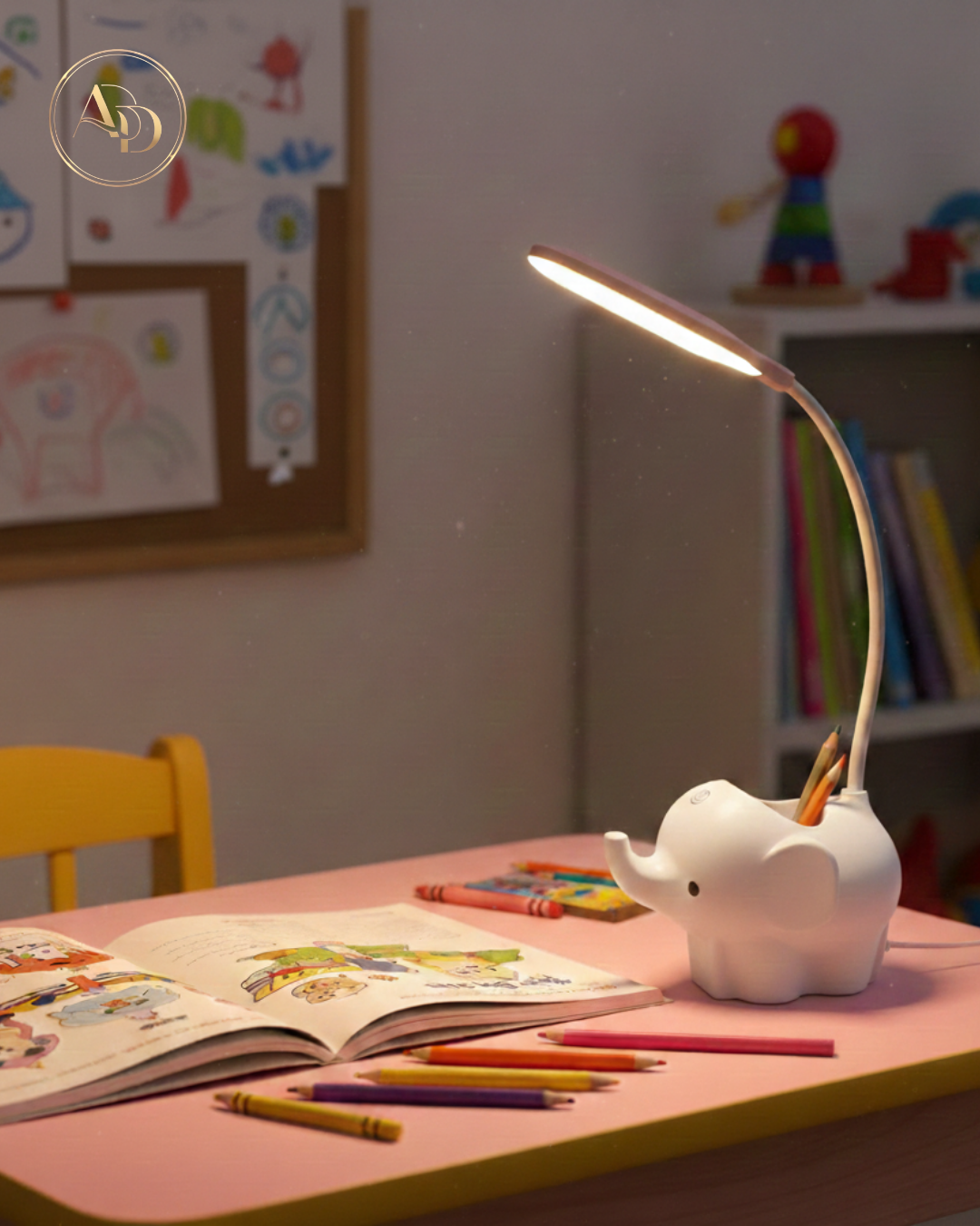 Elephant Kids Study Lamp